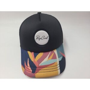 Rip Curl Mesh Trucker Snapback Hat Cap Surf Hawaii Beach Casual Men Women Black